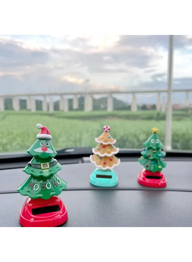 Christmas Tree Car Decoration With Santa Hat Candy Cane Gift Type B Stable Dashboard Ornament - Image 2